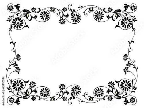 Flowers ornaments . Floral design for the frame