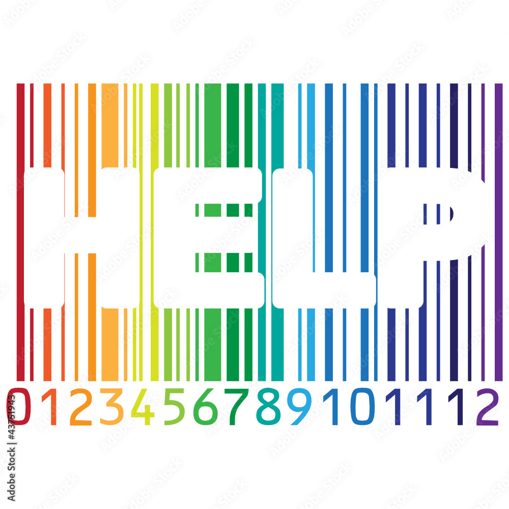 Obraz premium BARCODE COLOR HELP