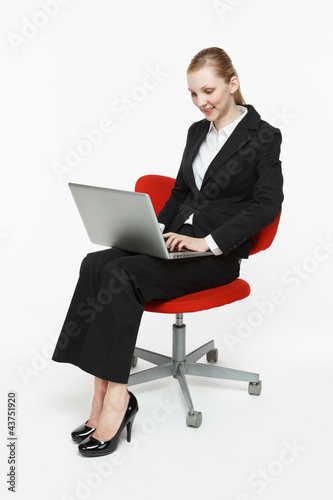 Smiling young businesswoman