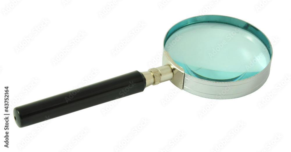 Magnifying glass on isolated white background Magnifying glass on isolated white background
