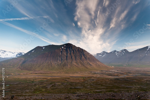 huge mountains in Iceland in wonderful light