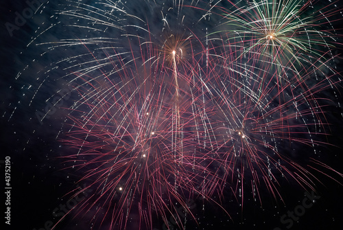 Colorful holiday fireworks