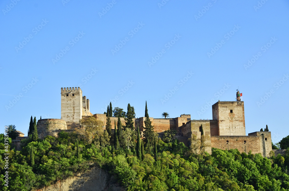 View of the Alcazaba, Alhambra, Granada