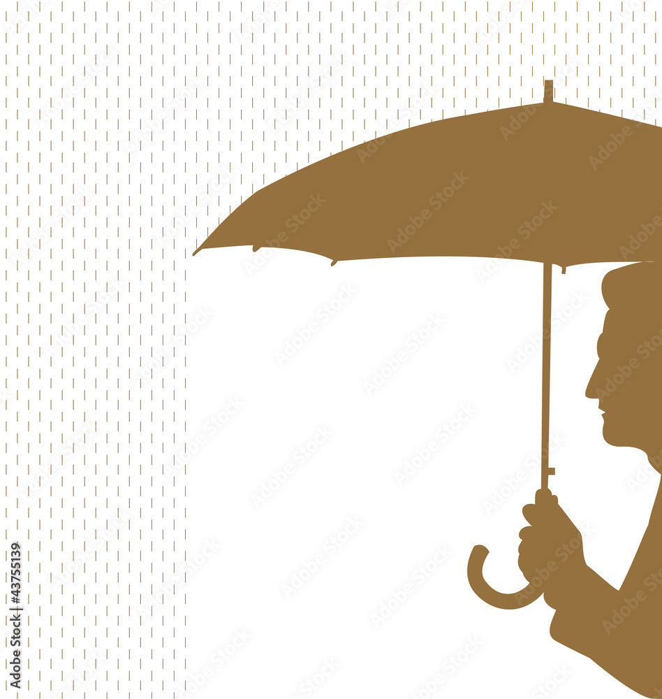 Homme avec un parapluie