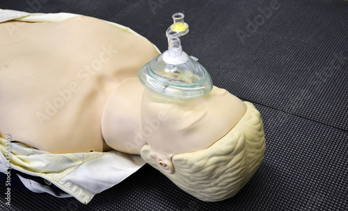 First aid medical practice dummy or assisted breathing mask