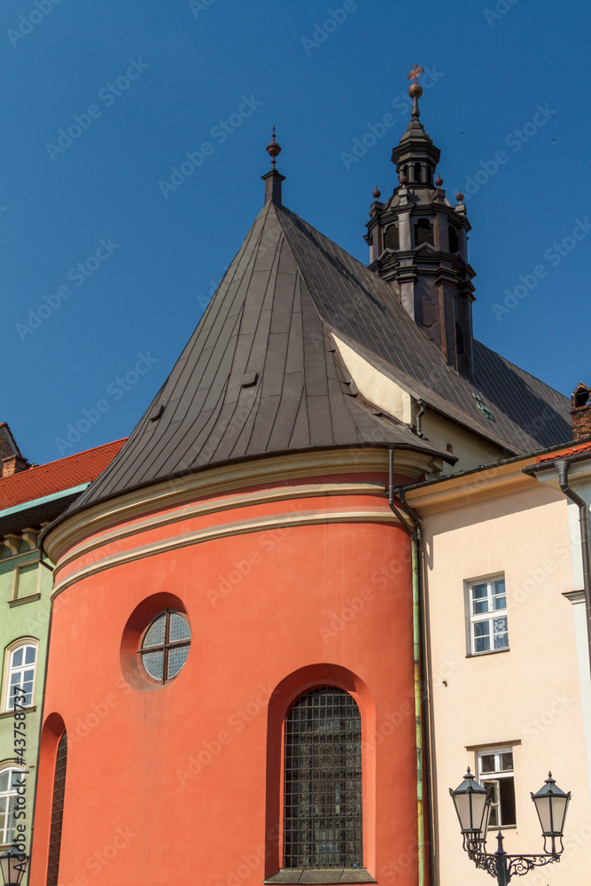 Obraz premium Buildings on small square in old town of Krakow