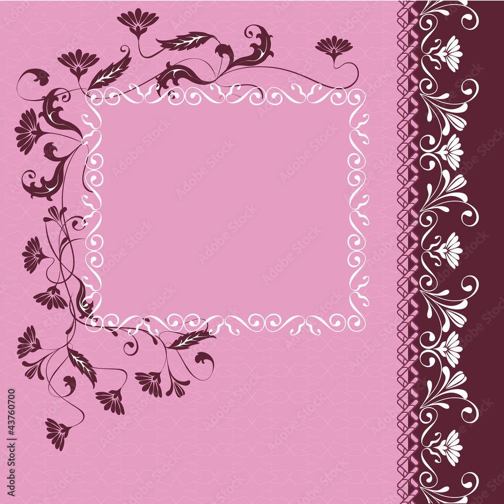 Background with flowers and ornaments floral