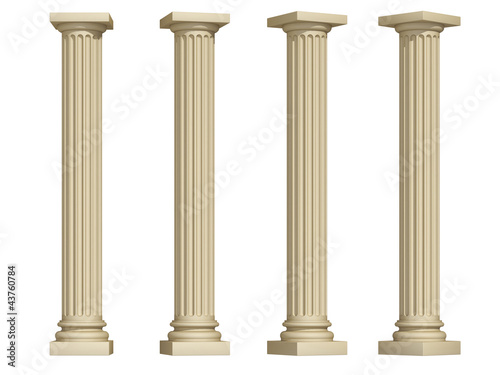 Fototapeta columns on a white background