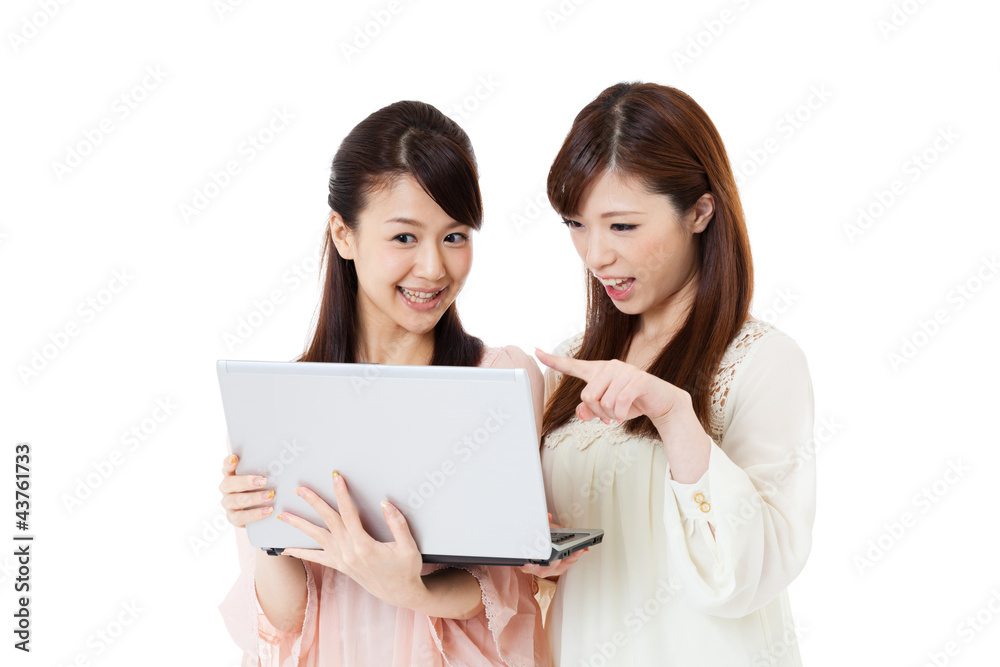 Beautiful young women using a mobile phone. Portrait of asian. Beautiful young women using a mobile phone. Portrait of asian.