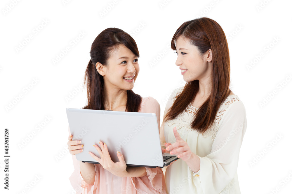 Beautiful young women using a mobile phone. Portrait of asian. Beautiful young women using a mobile phone. Portrait of asian.