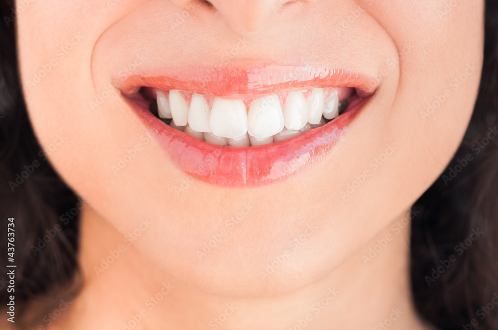Girl smiling with white teeth Girl smiling with white teeth