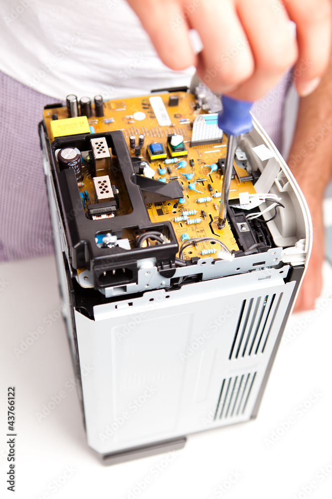 circuit board being repaired circuit board being repaired
