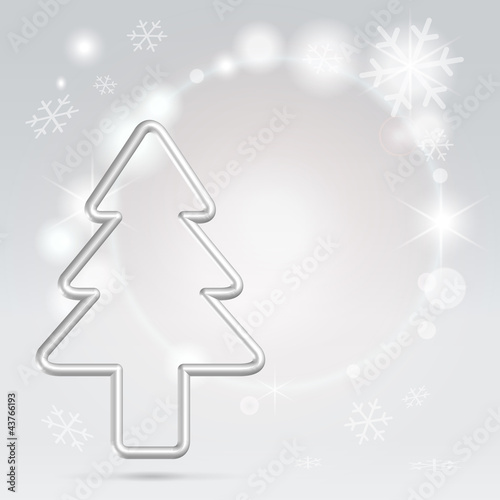 Christmas greetings silver postcard