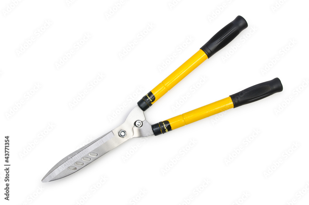 Garden scissors isolated on white Garden scissors isolated on white