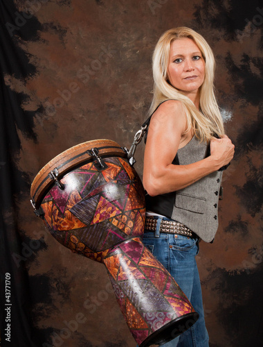 Muscular Drummer Girl photo