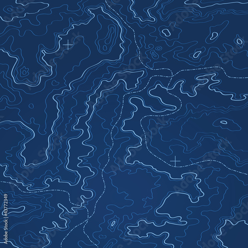 Topographic map showing terrain lines with gradient background.