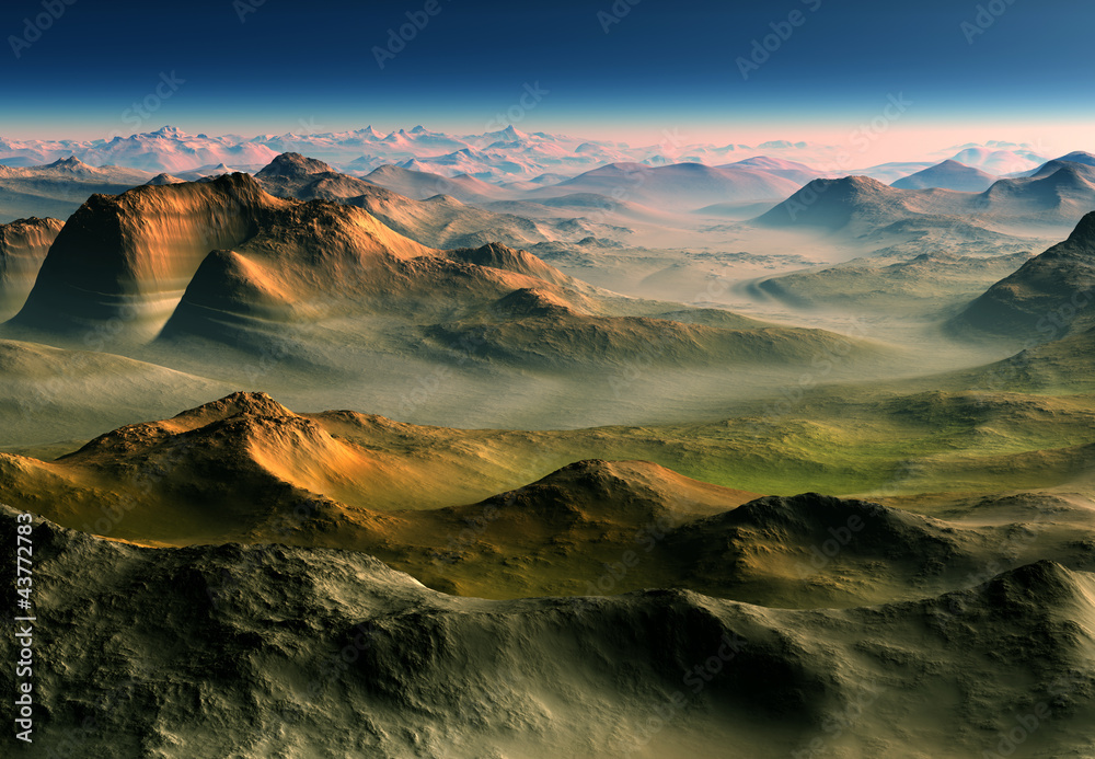 Fototapeta premium Fantasy Landscape - Mountains