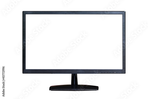 wide screen LED monitor isolated with clipping path