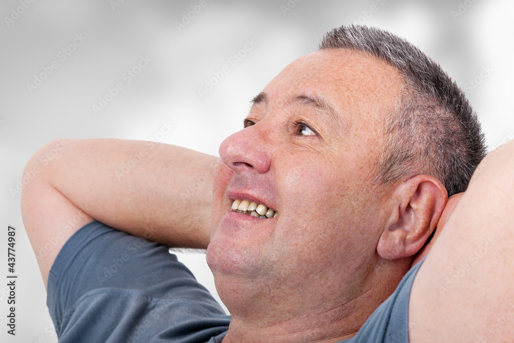 Obraz premium Man leans back