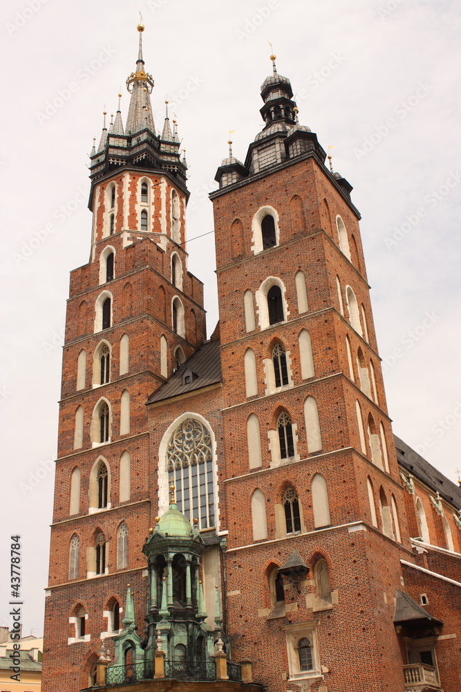 St. Mary church (Mariacki Basilica), Cracow, Poland.