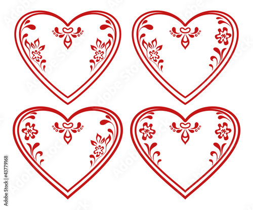 Valentine heart  pictogram  set