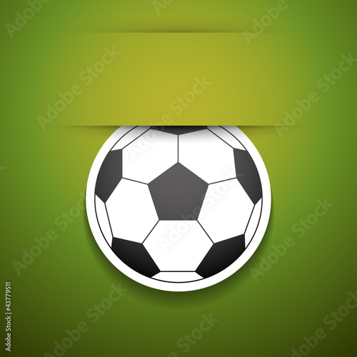 Football sticker with place for text.