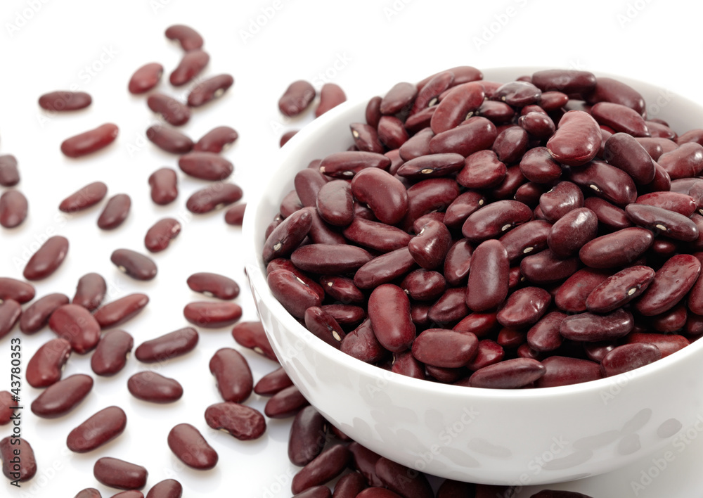 close up of a bowl of red beans