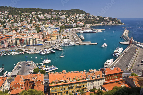 Vue du port de Nice depuis le Mont Boron