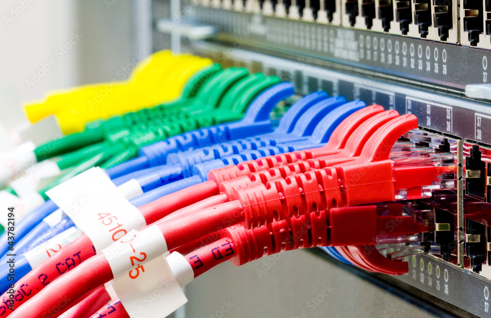 Network switch and UTP ethernet cables Network switch and UTP ethernet cables