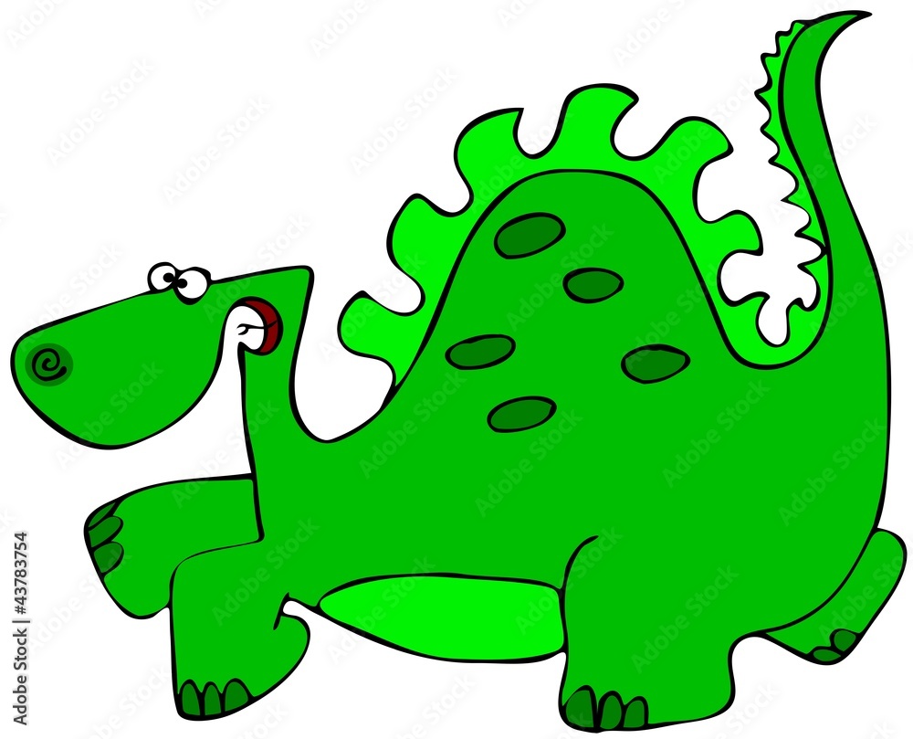 Fototapeta premium Green Dinosaur