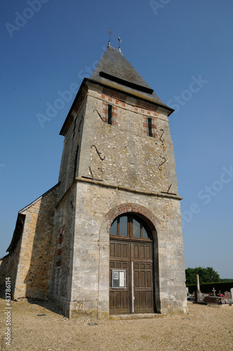 Normandie, the historical church of touffreville in l Eure © PackShot