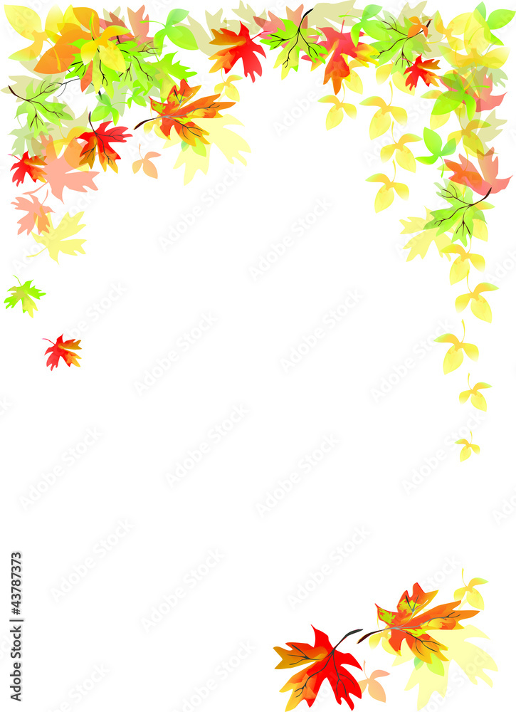 Frame with autumn leaves