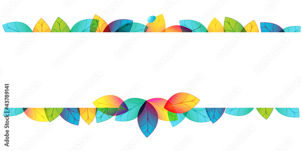 Naklejka premium Colorful autumn leaves banner