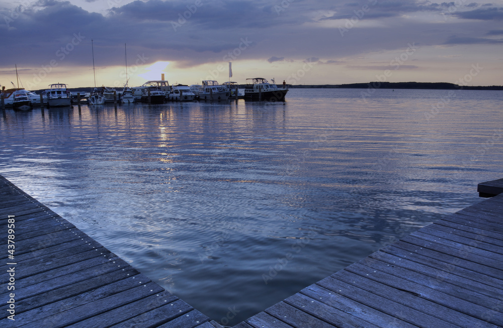 Obraz premium Bootssteg an der Müritz