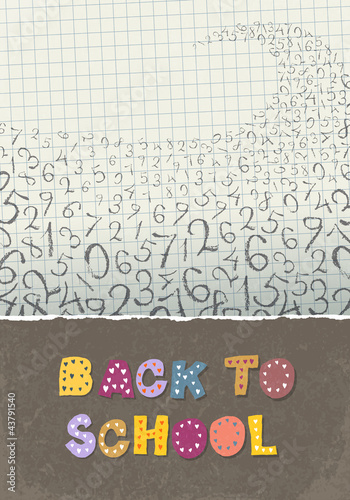 Back to school, A4 format. Education themed abstract background,
