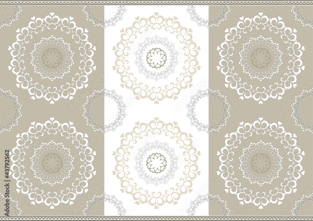 Light beige border background with delicate circles Light beige border background with delicate circles