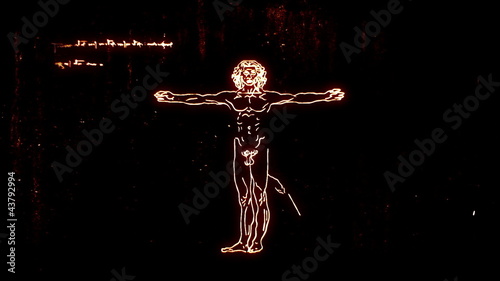 This animation is inspired by Leonardo Da Vinci's The Vitruvian
