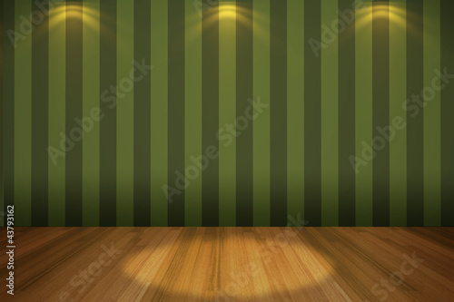 Interior empty green wall