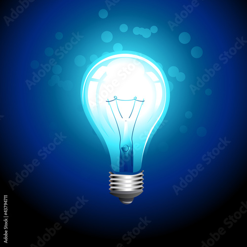 vector glow bulb
