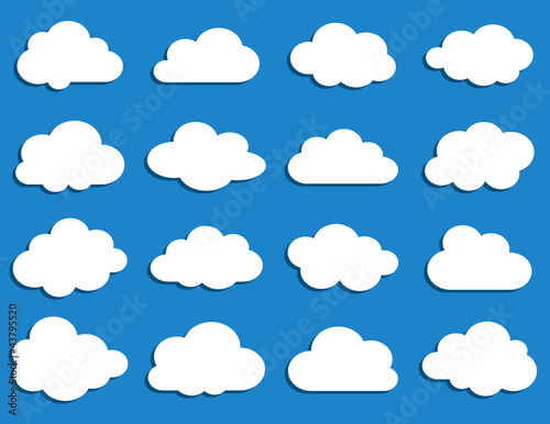 collection of vector clouds