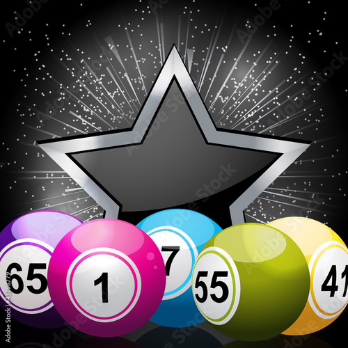 star bingo ball background