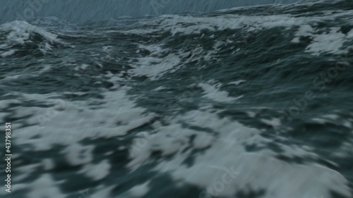 Ocean storm close in Full HD