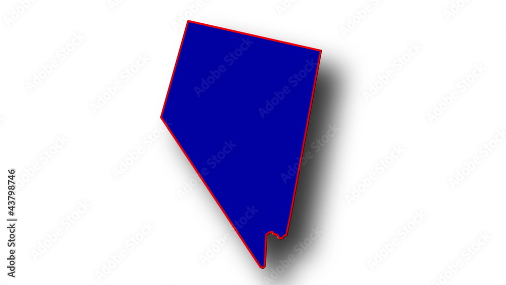State of Nevada map reveals from the USA map silhouette State of Nevada map reveals from the USA map silhouette