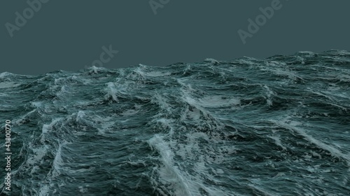 Rolling ocean with alpha channel in 1920x1080