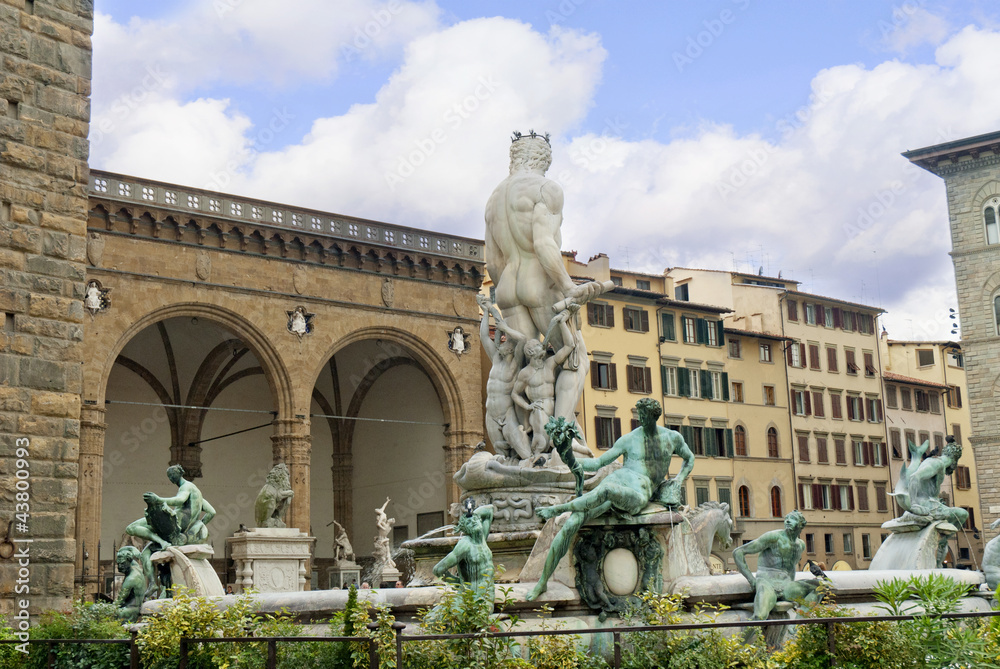 Neptune Fountain Piazza della Signoria Florence Italy