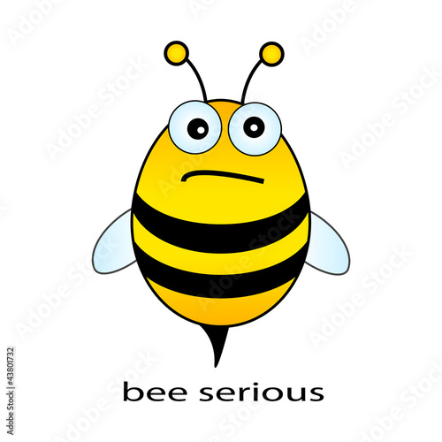 Bee serious vector illustration