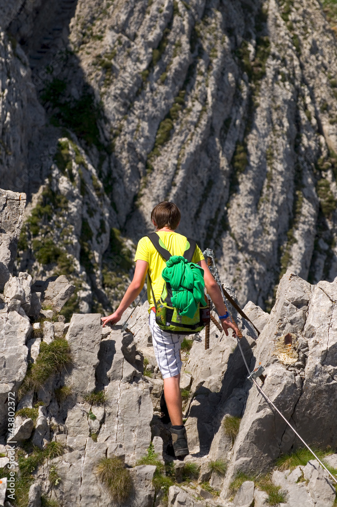 Wanderer in den Alpen