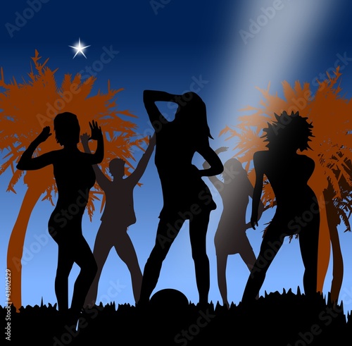 Party unter Palmen