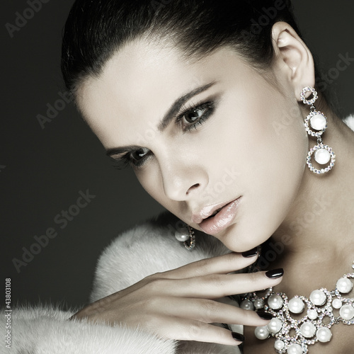 A photo of sexual beautiful girl is in fashion style