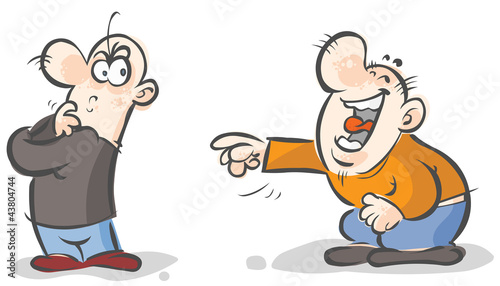 Two cartoon Characters in different mood.